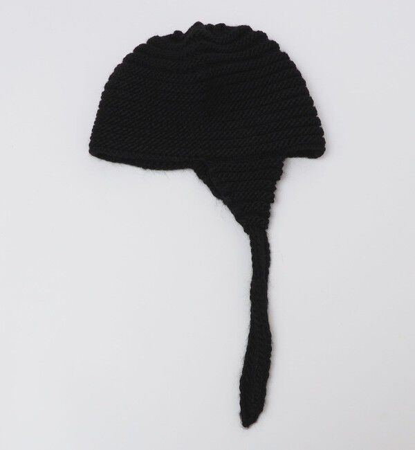 SHIPS「GRILLO: ニット フライト キャップ」|その他|ブラック