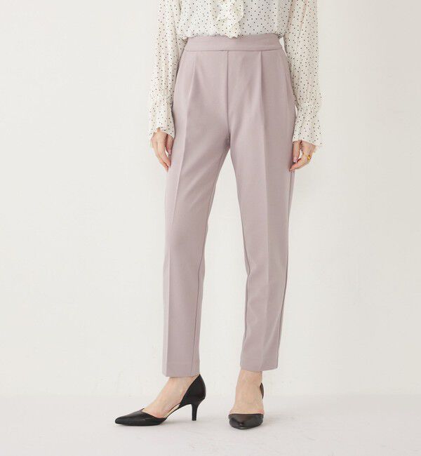 SHIPS Colors 「SHIPS Colors:ストレッチ ジョーゼット テーパードパンツ 3 （セットアップ対応可能）◇」|その他|ライトグレー