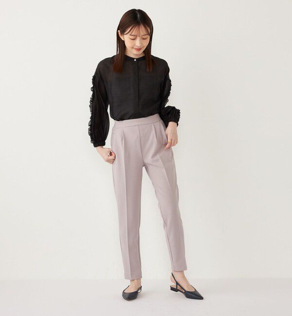 SHIPS Colors 「SHIPS Colors:ストレッチ ジョーゼット テーパードパンツ 3 （セットアップ対応可能）◇」|その他|