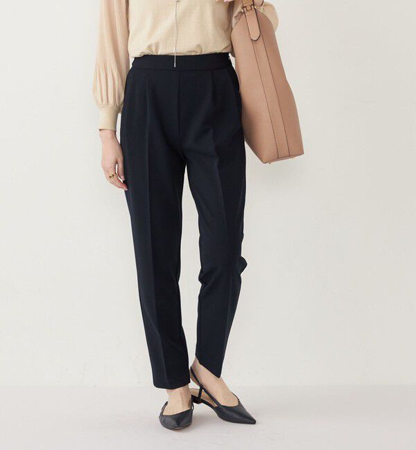 SHIPS Colors 「SHIPS Colors:ストレッチ ジョーゼット テーパードパンツ 3 （セットアップ対応可能）◇」|その他|ネイビー