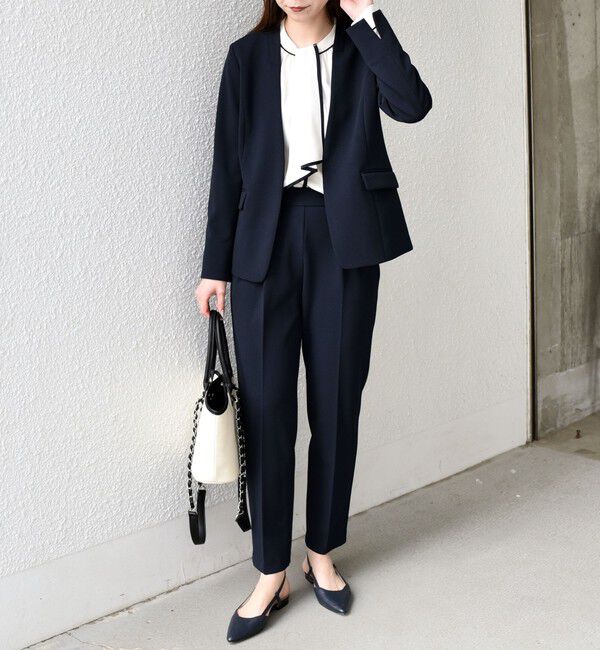 SHIPS Colors 「SHIPS Colors:ストレッチ ジョーゼット テーパードパンツ 3 （セットアップ対応可能）◇」|その他|