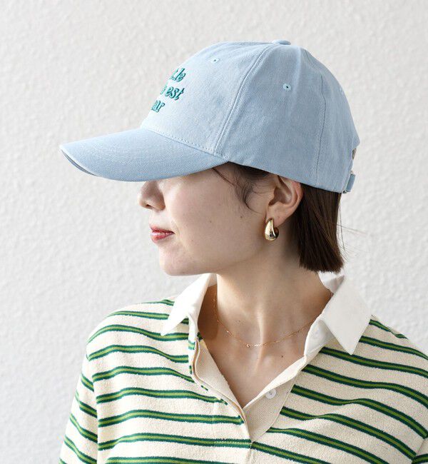 SHIPS any「VARZAR: レタリング 刺繍 ボール キャップ」|キャップ・キャスケット|