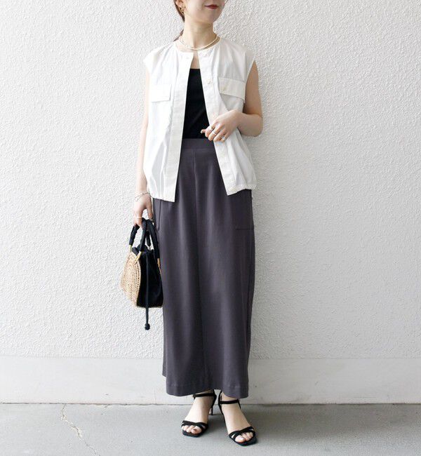 SHIPS any「《一部追加予約》SHIPS any:〈接触冷感/汗染み防止加工/洗濯機可能〉Iライン イージー スカート」|スカート|