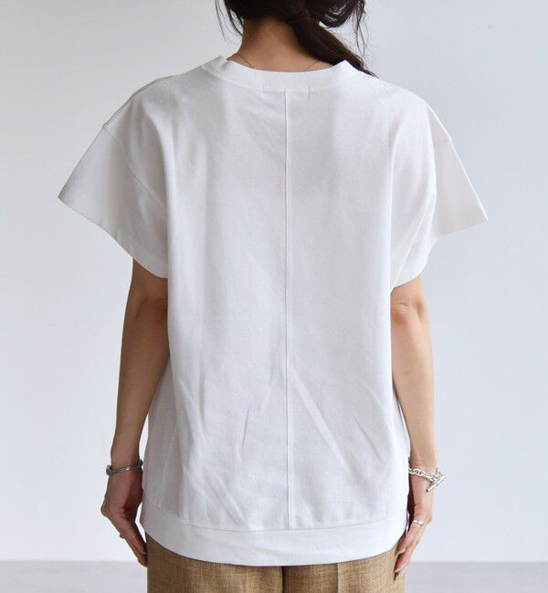 quaranciel「quaranciel:〈洗濯機可能〉カノコ Vガゼット ショートスリーブ クルーネック TEE」|Tシャツ・カットソー|