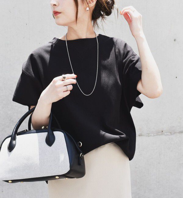 quaranciel「quaranciel:〈洗濯機可能〉カノコ Vガゼット ショートスリーブ クルーネック TEE」|Tシャツ・カットソー|