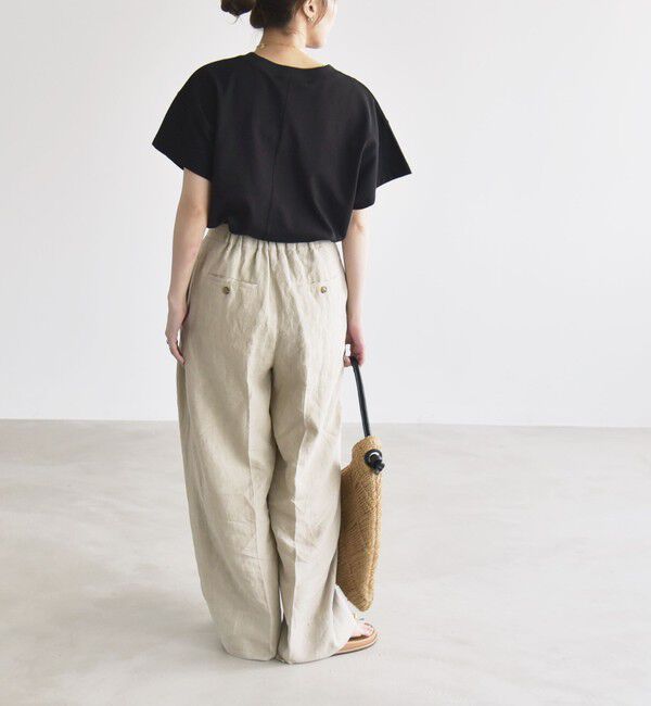 quaranciel「quaranciel:〈洗濯機可能〉カノコ Vガゼット ショートスリーブ クルーネック TEE」|Tシャツ・カットソー|