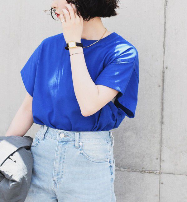 quaranciel「quaranciel:〈洗濯機可能〉カノコ Vガゼット ショートスリーブ クルーネック TEE」|Tシャツ・カットソー|