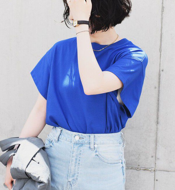 quaranciel「quaranciel:〈洗濯機可能〉カノコ Vガゼット ショートスリーブ クルーネック TEE」|Tシャツ・カットソー|