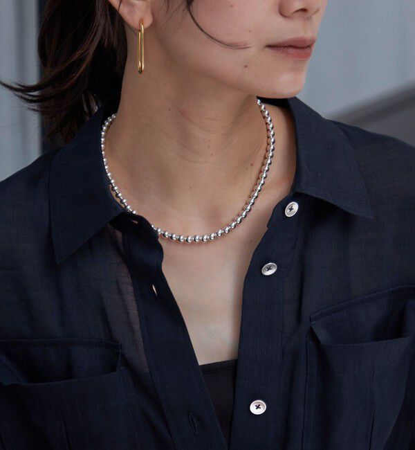 SHIPS for women「INDIAN JEWELRY:ナバホ パール ネックレス（6mm）」|ネックレス|シルバー