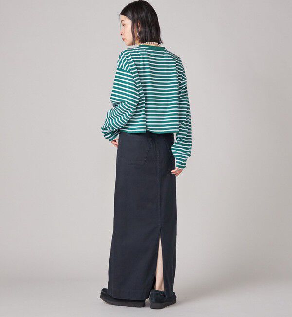 SHIPS for women「SHIPS NINE CASE:ボーダー 長袖 TEE」|Tシャツ・カットソー|