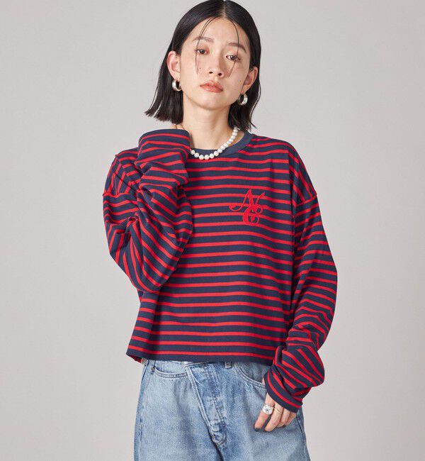 SHIPS for women「SHIPS NINE CASE:ボーダー 長袖 TEE」|Tシャツ・カットソー|