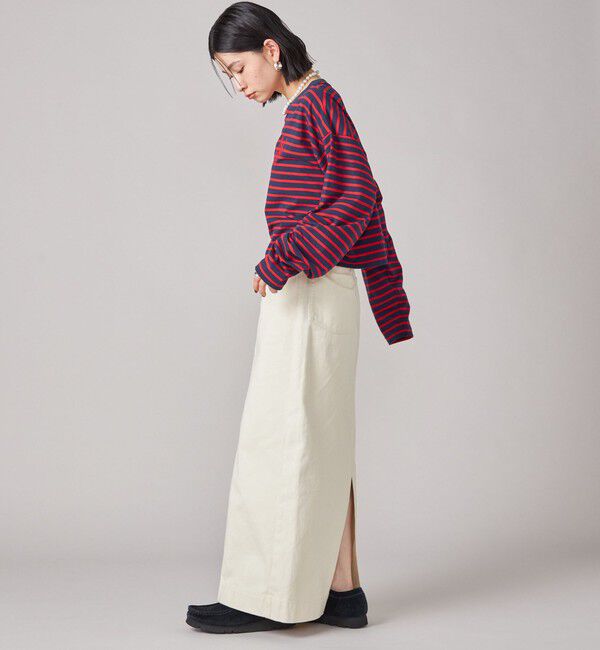 SHIPS for women「SHIPS NINE CASE:ボーダー 長袖 TEE」|Tシャツ・カットソー|