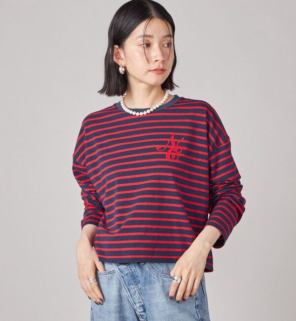 SHIPS for women「SHIPS NINE CASE:ボーダー 長袖 TEE」|Tシャツ・カットソー|