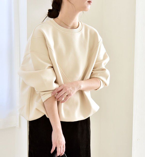 quaranciel「quaranciel:〈洗濯機可能〉ポンチ Vヨークバルーン スウェット プルオーバー」|スウェット・ジャージ|