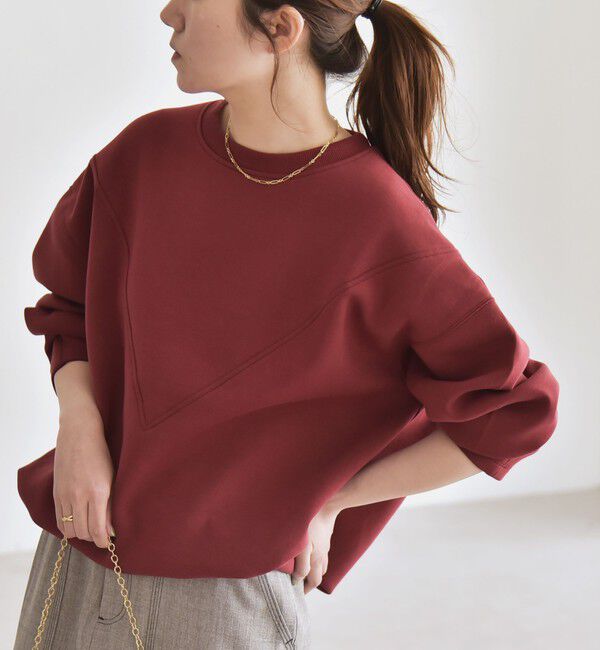 quaranciel「quaranciel:〈洗濯機可能〉ポンチ Vヨークバルーン スウェット プルオーバー」|スウェット・ジャージ|