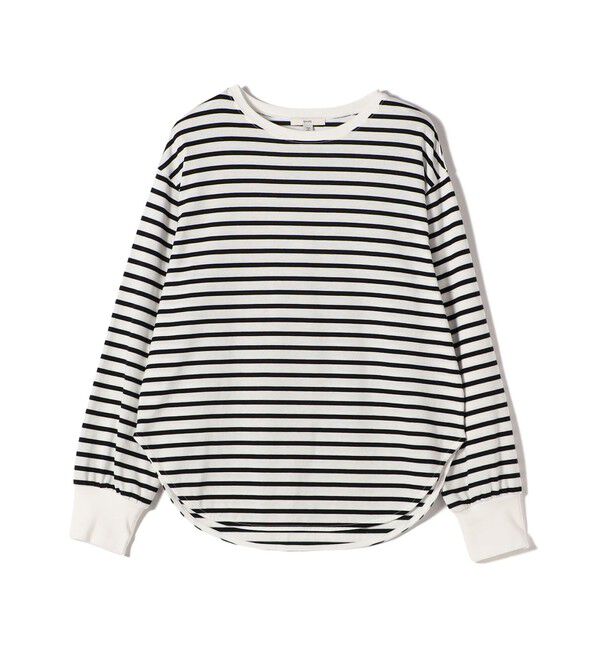 SHIPS for women「コットン 天竺 ラウンド ヘム 袖 リブ カットソー」|Tシャツ・カットソー|