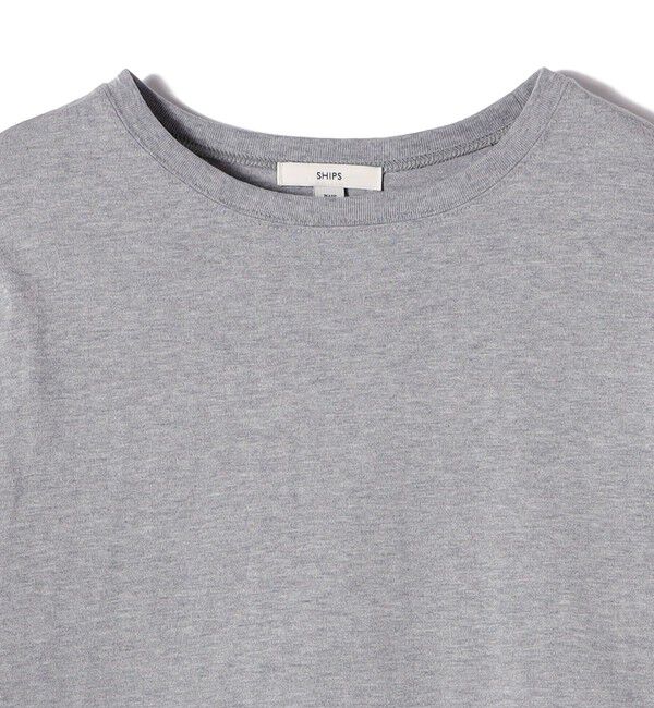 SHIPS for women「コットン 天竺 ラウンド ヘム 袖 リブ カットソー」|Tシャツ・カットソー|