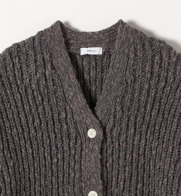 SHIPS any「SHIPS any:〈手洗い可能〉ロービング ルーズ Vネック ニット カーディガン」|カーディガン|