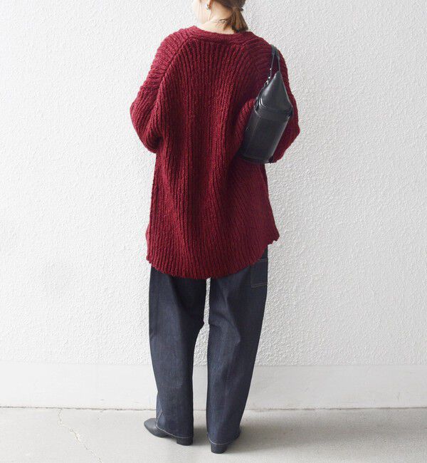 SHIPS any「SHIPS any:〈手洗い可能〉ロービング ルーズ Vネック ニット カーディガン」|カーディガン|