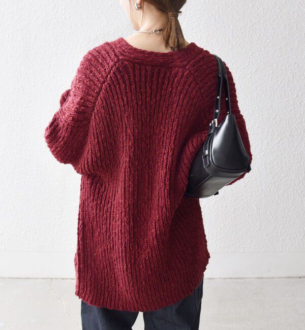 SHIPS any「SHIPS any:〈手洗い可能〉ロービング ルーズ Vネック ニット カーディガン」|カーディガン|