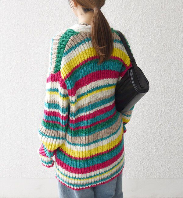 SHIPS any「SHIPS any:〈手洗い可能〉ロービング ルーズ Vネック ニット カーディガン」|カーディガン|