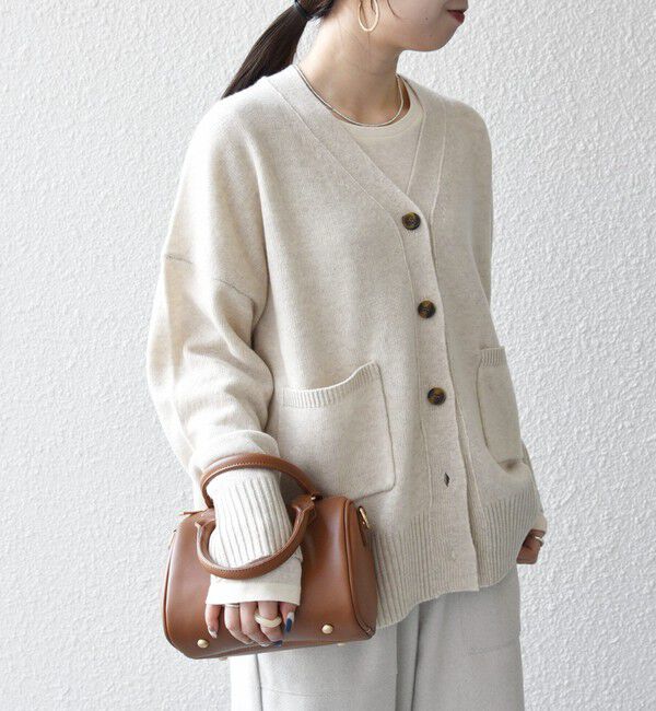 SHIPS any「SHIPS any:〈手洗い可能〉AQUA カシミヤ ミックス Vネック カーディガン」|カーディガン|