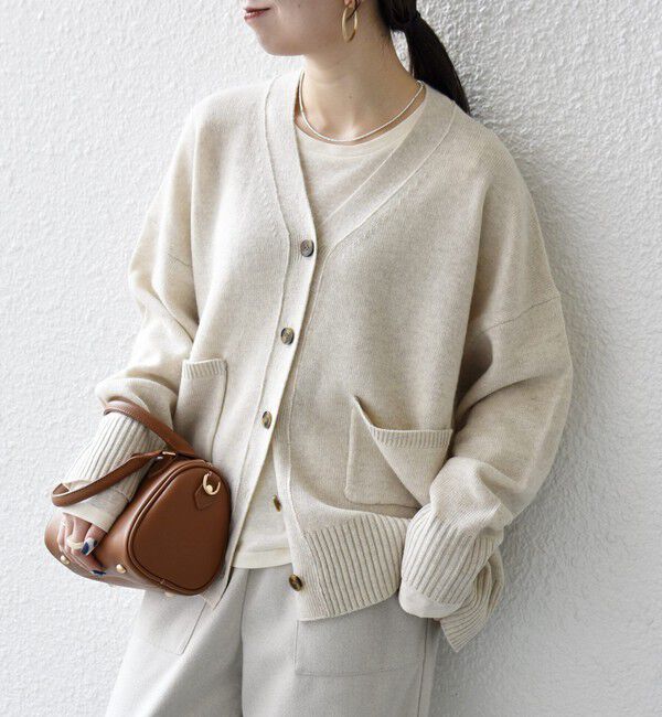 SHIPS any「SHIPS any:〈手洗い可能〉AQUA カシミヤ ミックス Vネック カーディガン」|カーディガン|