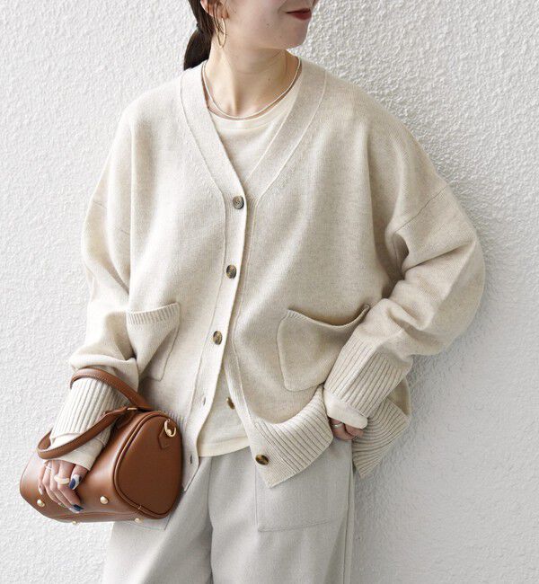 SHIPS any「SHIPS any:〈手洗い可能〉AQUA カシミヤ ミックス Vネック カーディガン」|カーディガン|