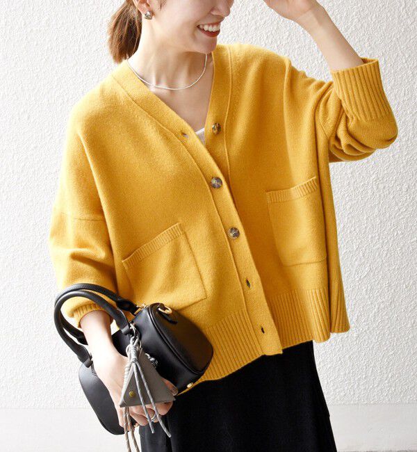 SHIPS any「SHIPS any:〈手洗い可能〉AQUA カシミヤ ミックス Vネック カーディガン」|カーディガン|