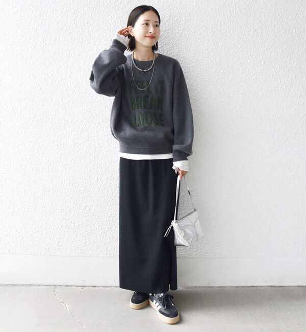 SHIPS for women「【WEB限定】〈手洗い可能〉サガラ 刺繍 ロゴ ニット プルオーバー」|ニット・セーター|