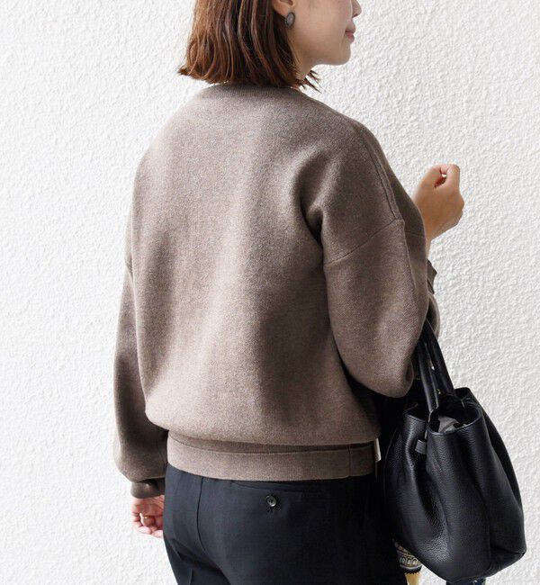 SHIPS for women「【WEB限定】〈手洗い可能〉サガラ 刺繍 ロゴ ニット プルオーバー」|ニット・セーター|