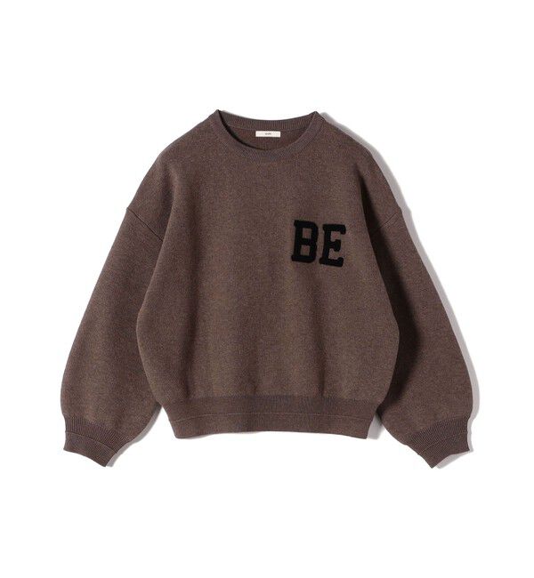 SHIPS for women「【WEB限定】〈手洗い可能〉サガラ 刺繍 ロゴ ニット プルオーバー」|ニット・セーター|