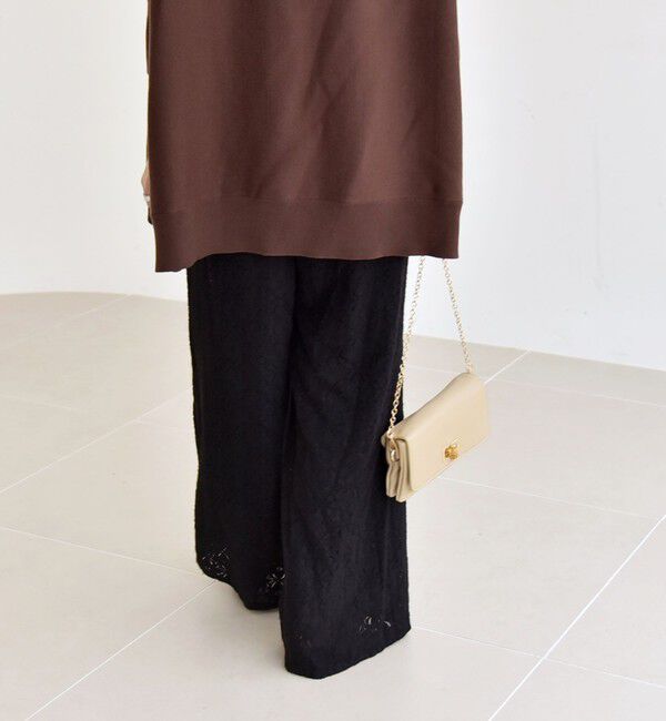 quaranciel「quaranciel:〈洗濯機可能〉フラワー レース ワイド パンツ」|その他|