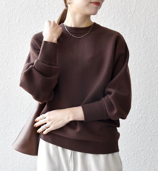 SHIPS any「SHIPS any:〈洗濯機可能〉クルーネック ドルマン ベーシック ニット プルオーバー」|ニット・セーター|