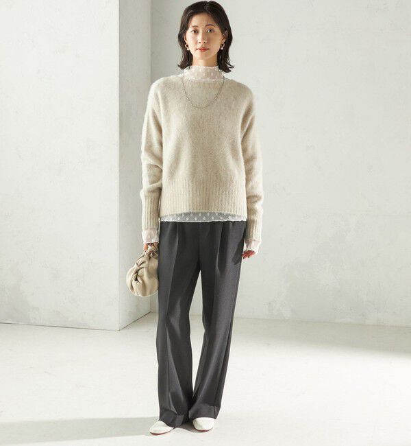 SHIPS for women「〈手洗い可能〉フォックス クルーネック ニット プルオーバー」|ニット・セーター|