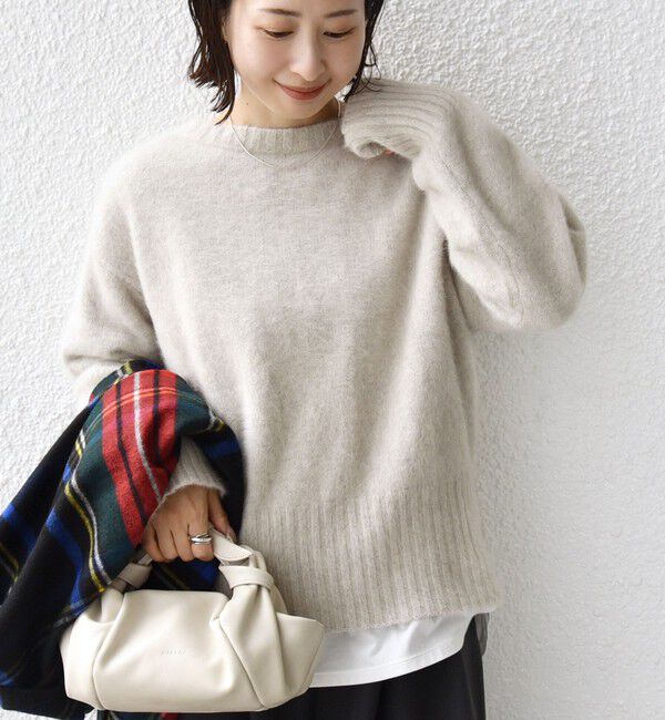 SHIPS for women「〈手洗い可能〉フォックス クルーネック ニット プルオーバー」|ニット・セーター|