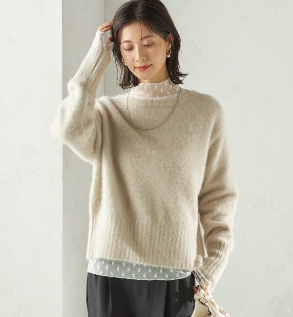 SHIPS for women「〈手洗い可能〉フォックス クルーネック ニット プルオーバー」|ニット・セーター|