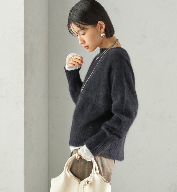 SHIPS for women「〈手洗い可能〉フォックス クルーネック ニット プルオーバー」|ニット・セーター|