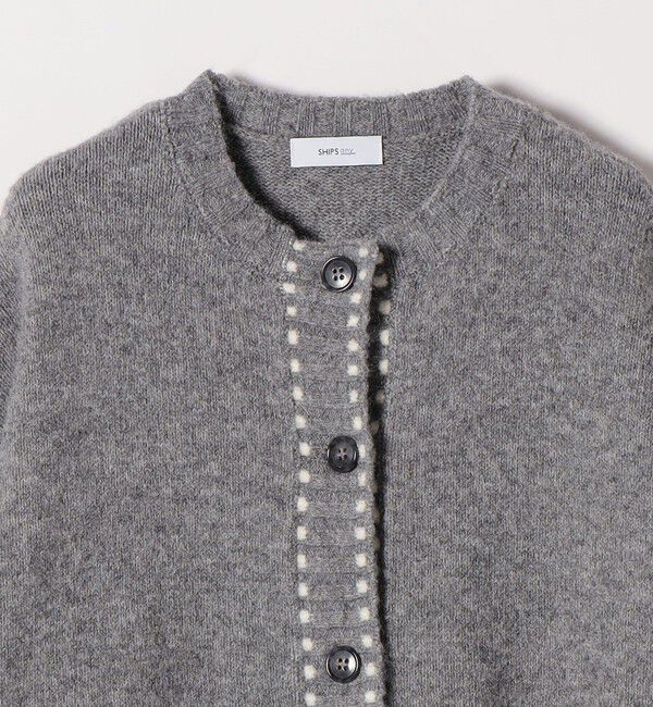 SHIPS any「SHIPS any:〈手洗い可能〉ステッチ デザイン ルーズ ニット カーディガン」|カーディガン|