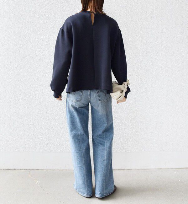 SHIPS for women「【WEB限定】〈手洗い可能〉サイド スリット フリル ダンボール カットソー」|Tシャツ・カットソー|