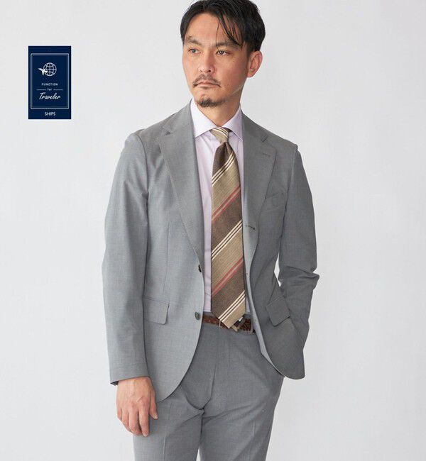 SHIPS「SHIPS:〈FUNCTION〉ライト アンストラクチャード ジャケット(セットアップ対応)」|テーラードジャケット|グレー系