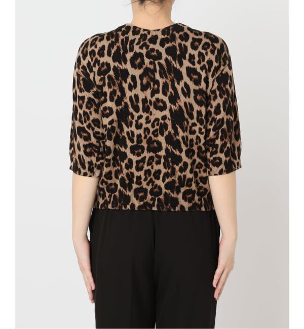 OUTDOOR PRODUCTS Usual Things「レオパード プリントクルーネックカーディガン」|ニット・セーター|