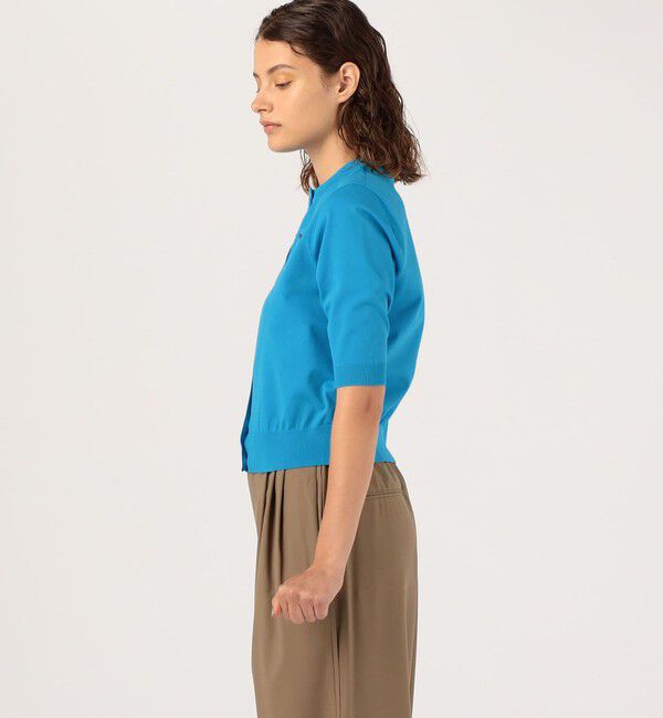 CABaN「ファインポリエステル ハーフスリーブポケットカーディガン」|カーディガン|