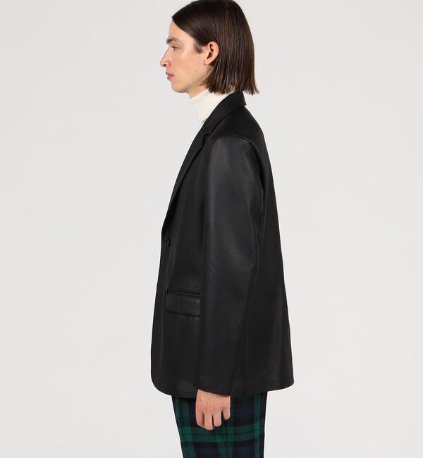 TOMORROWLAND MENS「ラムレザー シングルブレステッド2Bジャケット」|テーラードジャケット|