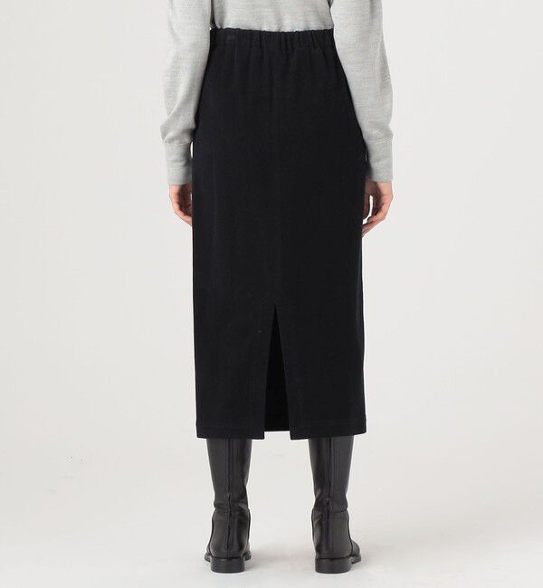 GALERIE VIE「ストレッチモールスキン Iラインミディスカート」|タイト|