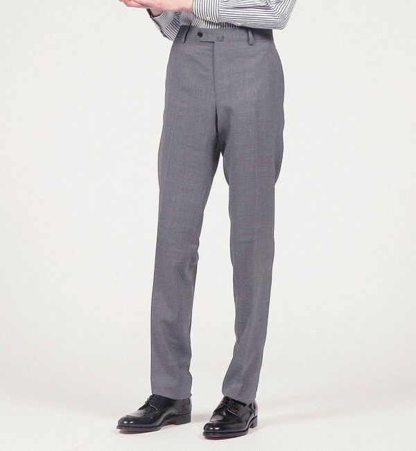 TOMORROWLAND MENS「Super120'sウールポリエステル ノープリーツスリムスラックス」|スラックス|
