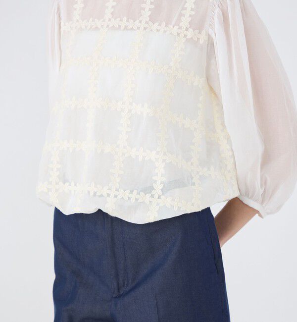 TOMORROWLAND collection「クロスフルール ペザントプルオーバー」|シャツ・ブラウス|