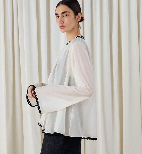 DES PRES「コットンシルクローン フレアブラウス」|シャツ・ブラウス|