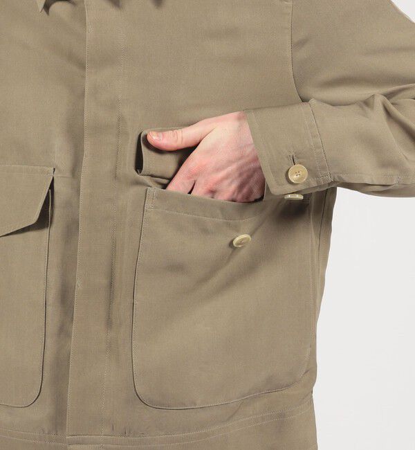 TOMORROWLAND MENS「シルク フライトジャケット」|ブルゾン・スタジャン|