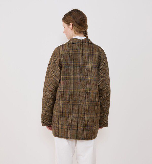GALERIE VIE「チェビオットツイード ドルマンスリーブコート」|チェスターコート|